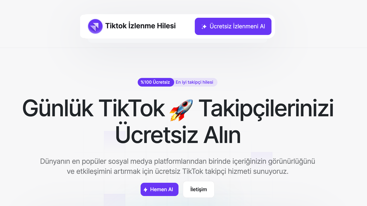 Ücretsiz TikTok Takipçi Hilesi