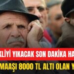 SSK, Bağ-Kur Emeklisini İlgilendiriyor! Kök Maaşı 8 Bin TL Altı Olan Emekliye Kara Haber